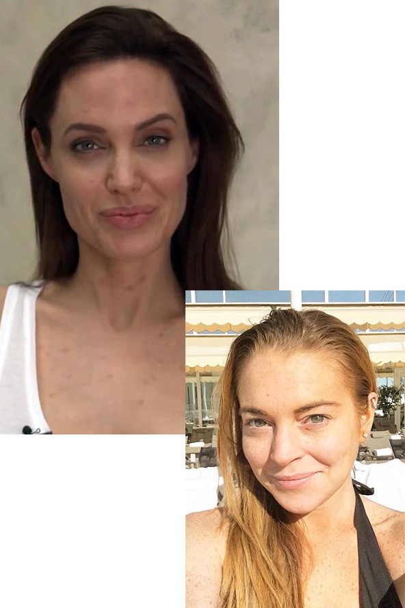 angelina jolie, lindsay lohan