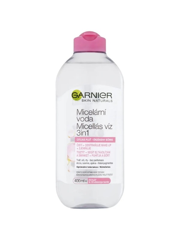 Skin Naturals 3in1 micellás víz GARNIER 1699 Ft/400 ml (4,24 Ft/1 ml) a Rossmann üzleteiben és online, GLAMOUR kuponnal, 30% kedvezménnyel 1189 Ft 