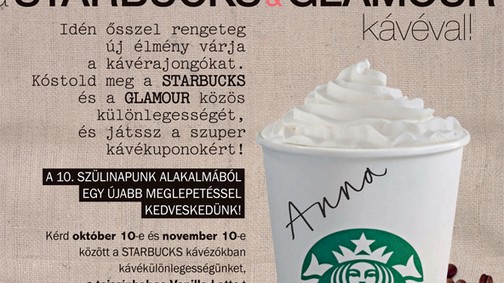 Itt a Starbucks és a GLAMOUR közös kávékülönlegessége! Nyerj!