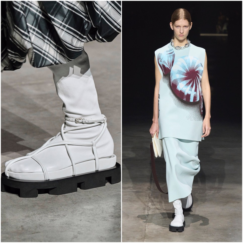 Jil Sander kollekciójában művészi alkotások a csizmatalpak