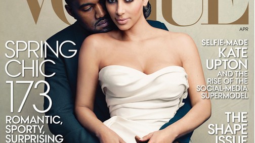 Megtörtént! Kim Kardashian és Kanye West a Vogue címlapján!