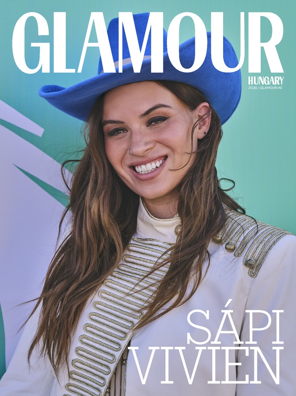  Sápi Vivien digitális címlap – Blézer ZARA, Rojtos ruha MANGO, Kalap SCHILLING KOLOS