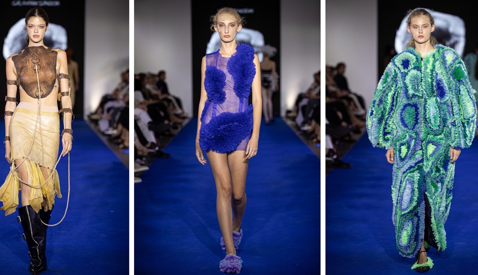 MOME Fashion Show: balról jobbra a tervezők Gál Patrik Sándor és Winkler Noémi Fotó: Viszlay Márk