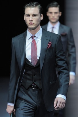 Kovács Alfréd (Alfred Kovacs - Wam Models) a Giorgio Armani kifutóján