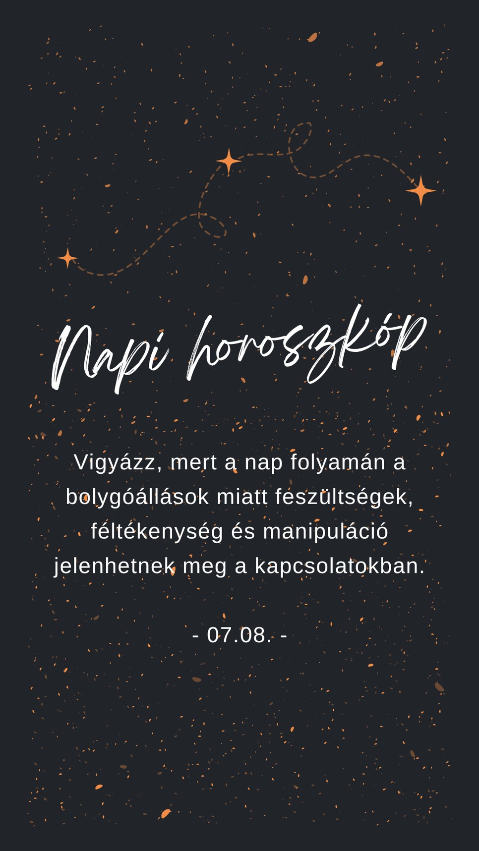 Íme a napi horoszkóp tanácsa