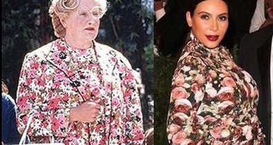 Robin Williams Kim Kardashian ruháján viccelődik