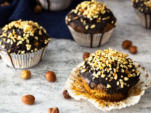 Alakbarát finomság: Szénhidrát-csökkentett, mogyorókrémes muffin