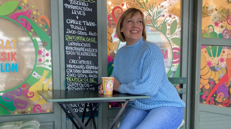    Kovács Marina vállalkozónő, a Leves'm Levesbár tulajdonosa