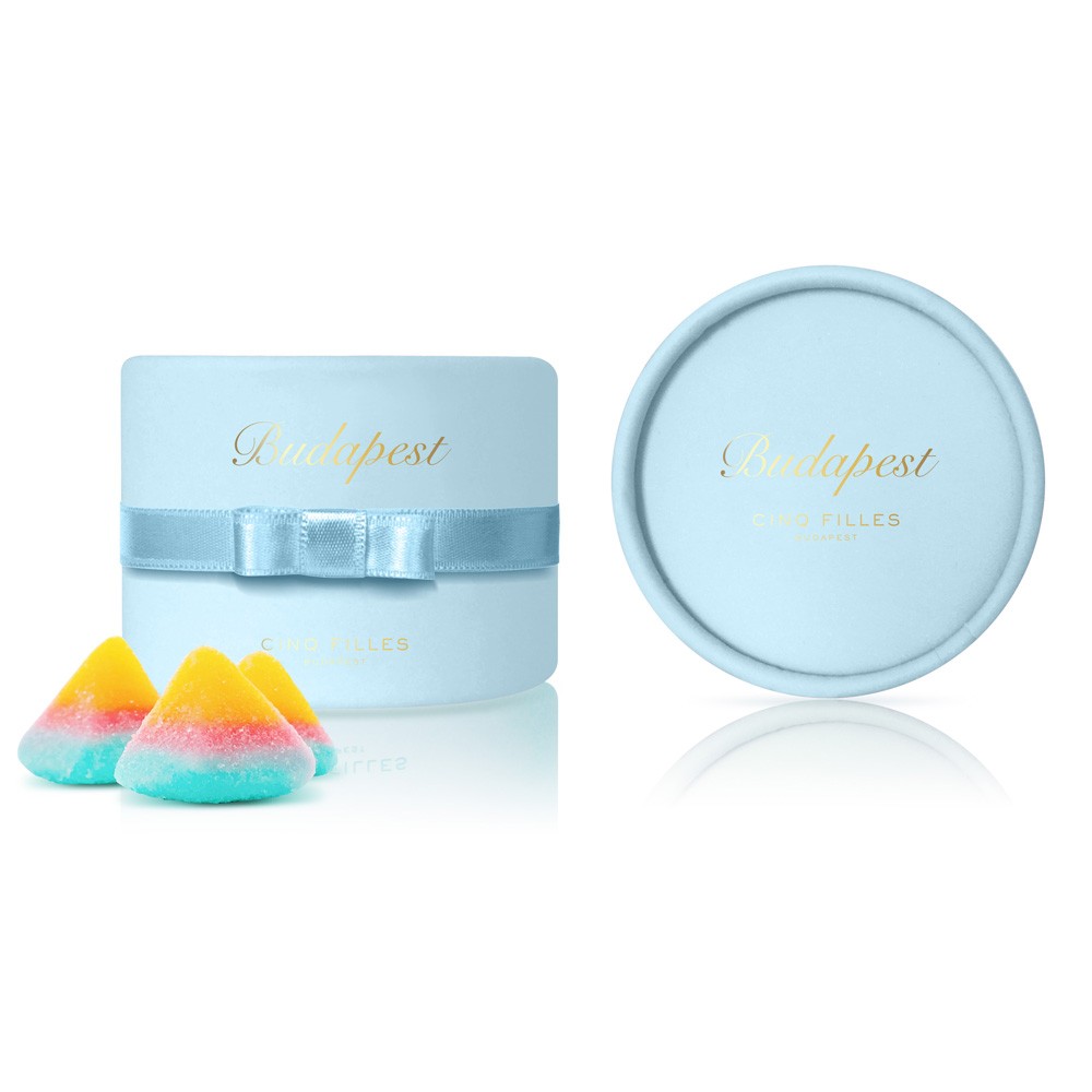 Piramis alakú gumicukor CINQ FILLES BUDAPEST 1900 Ft/70 g cinqfillesbudapest.com