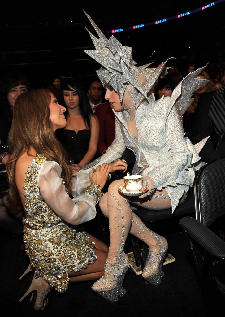 Céline Dion és Lady Gaga 2010-ben a Grammy-gálán