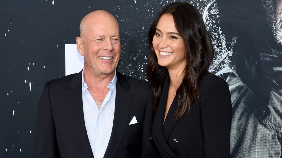 Bruce Willis és Emma Heming (a színész felesége) 2019-ben az Üveg című film New York-i premierjén