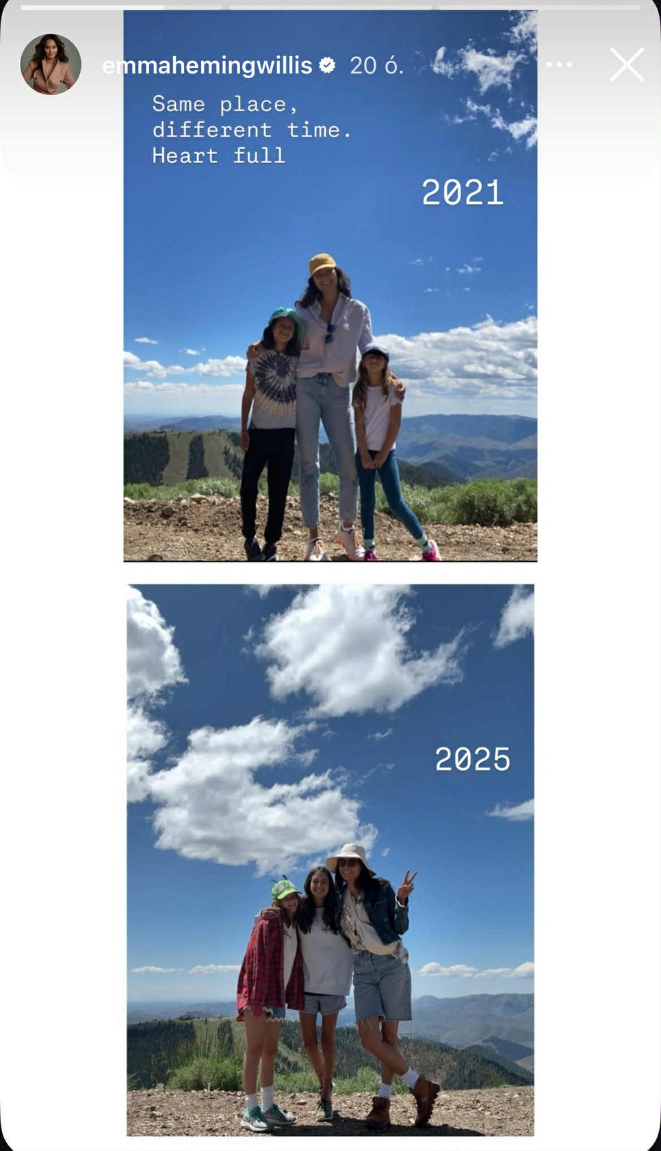 Emma Heming Willis szívszorító családi fotót posztolt