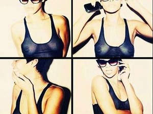 Rihanna teljesen áttetsző felsőben mutatja mellpiercingjeit