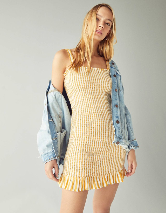 Rövid, csíkos ruha BERSHKA 5995 Ft