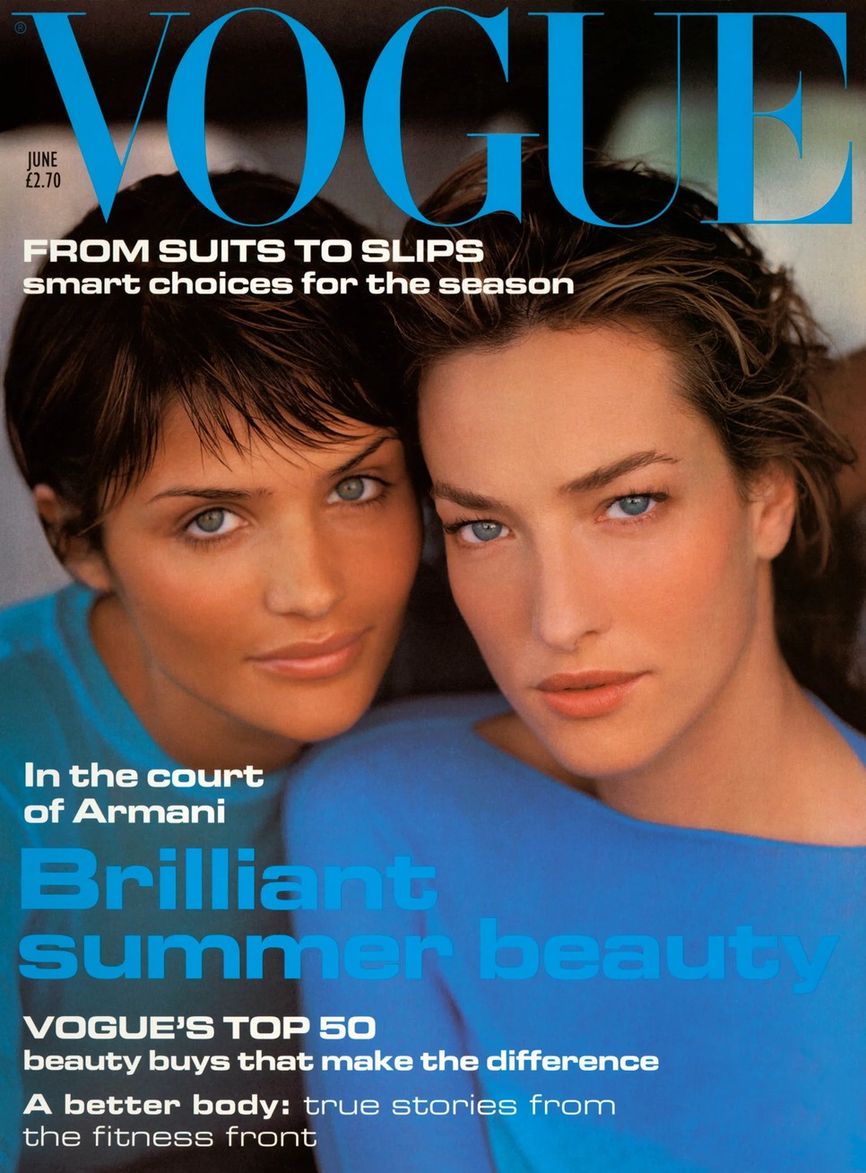  Photographed by Fabrizio Ferri alongside Helena Christensen for the June 1994 issue.