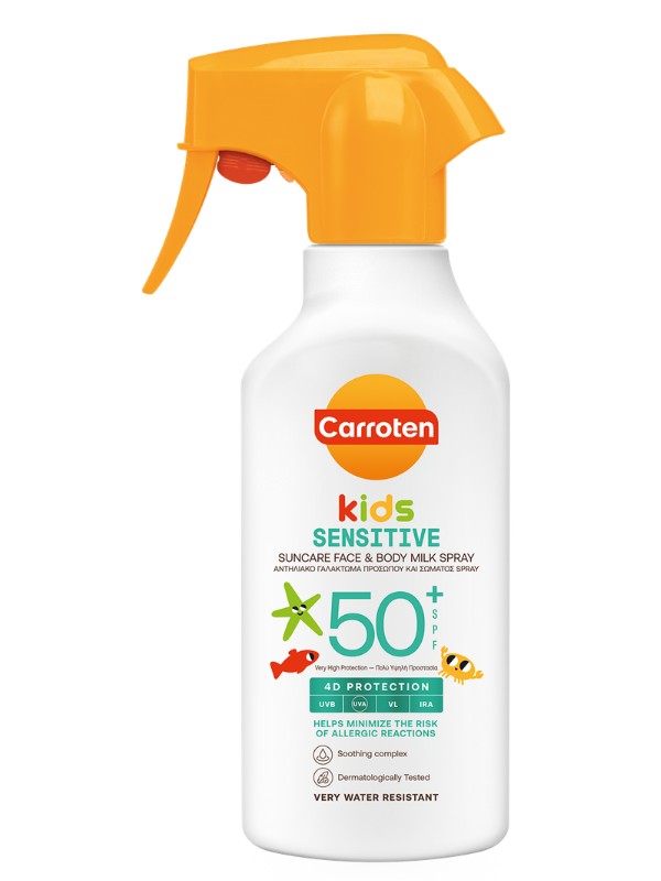 Kids Protect Plus & Family fényvédő ézékeny bőrre SPF 50+ CARROTEN 6999 Ft/270 ml (25,92 Ft/1 ml)