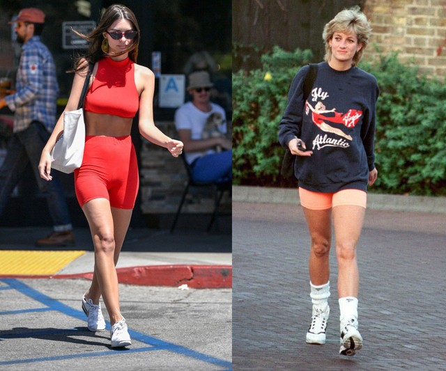 Emily Ratajkowski újabban Diana hercegné stílusát koppintja