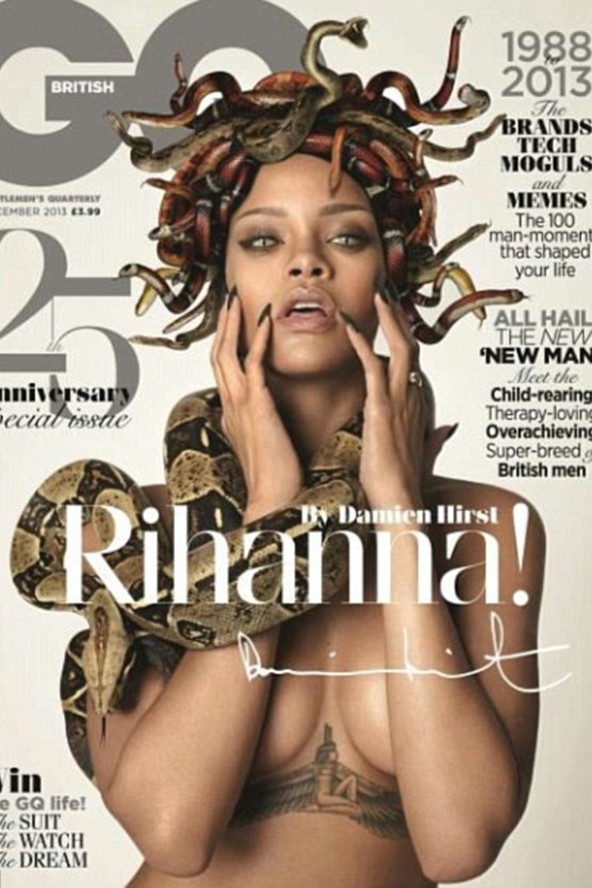 Gq Rihanna Damien Hirst