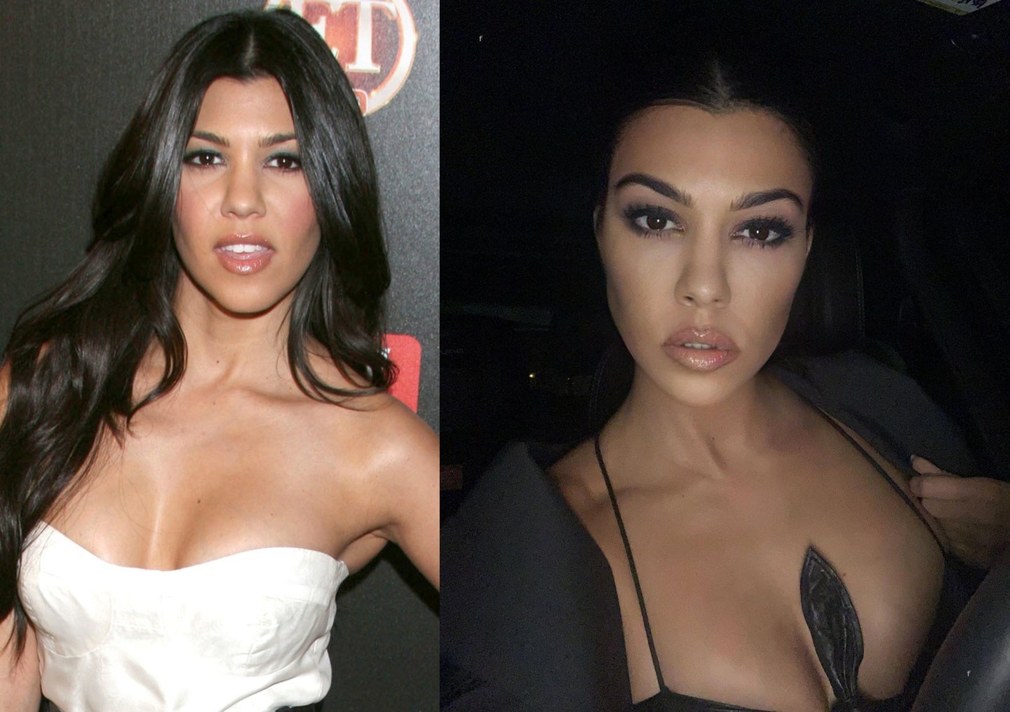 Kourtney Kardashian 2005-ben és most
