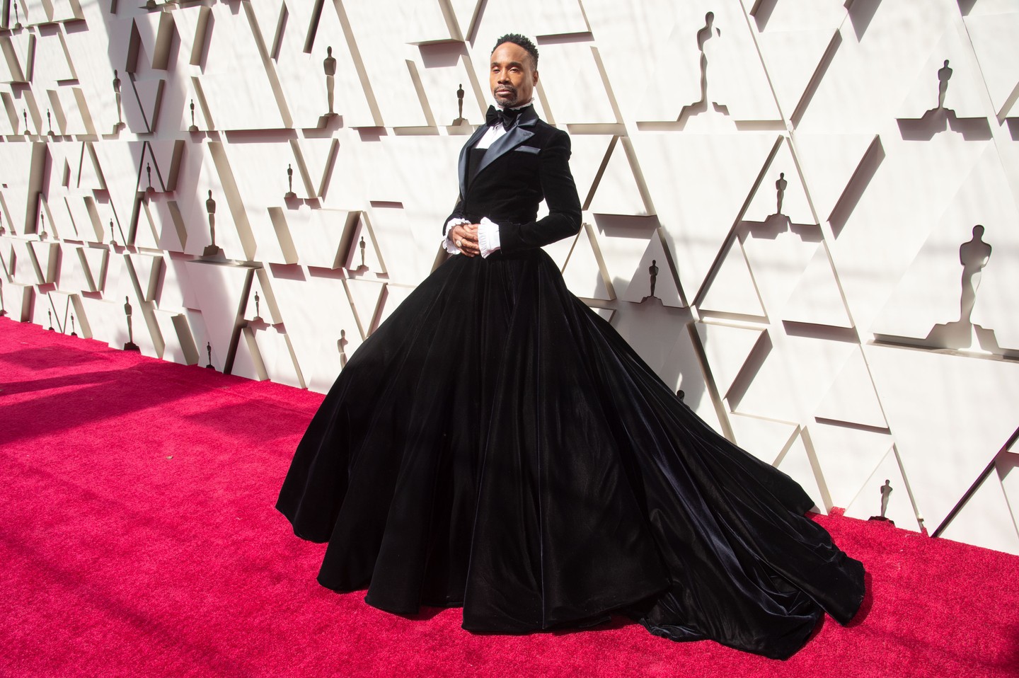 Billy Porter 2019-ben a férfi öltözködés határait döntögető, hatalmas estélyiben lépett a vörös szőnyegre / Fotó: Northfoto