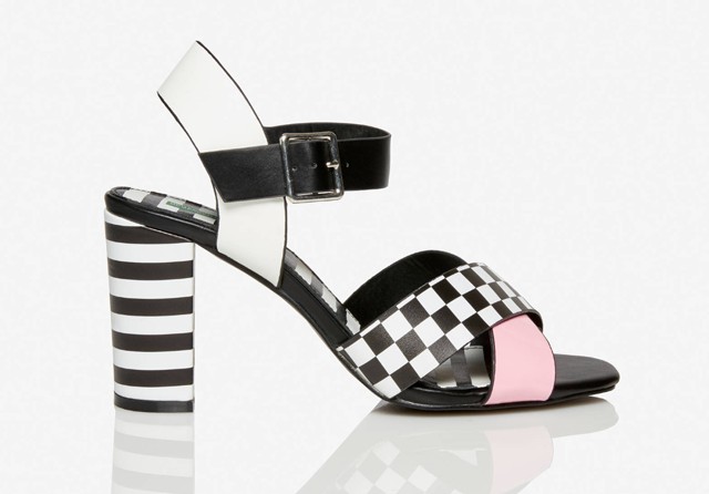 Kockás-csíkos szandál BENETTON benetton.com