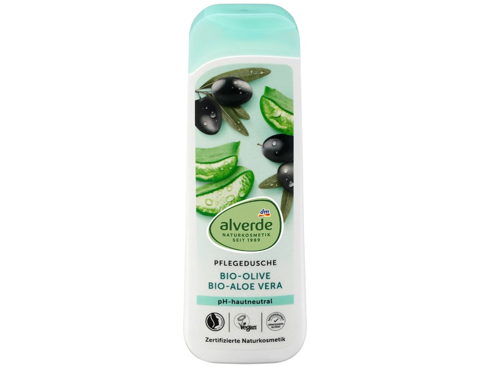 Az averde NATURKOSMETIK Ápoló tusfürdő bio olívával és bio aloe verával segítségével minden zuhanyzás igazi kényeztetés lesz