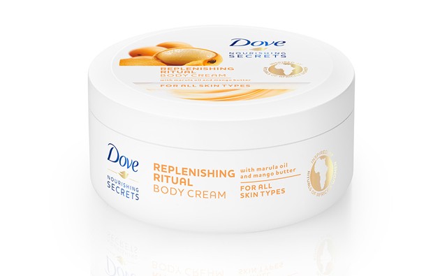  Nurising Secret testápolókrém mangóvajjal DOVE 1499 Ft/250 ml (5,99 Ft/1 ml)