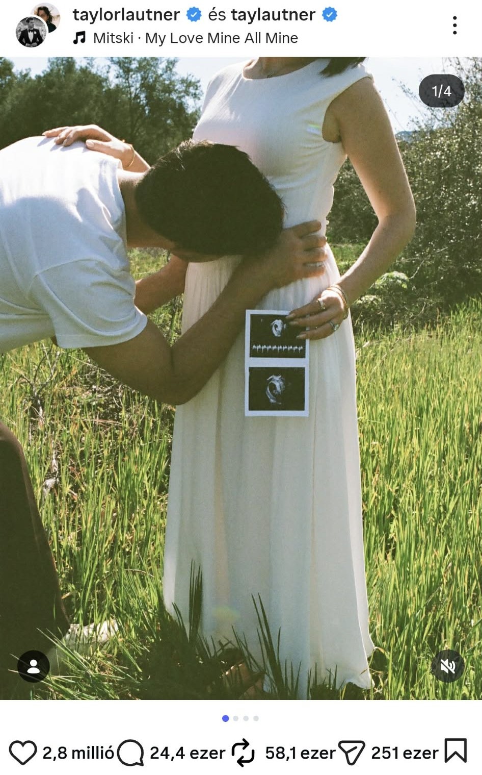 taylor lautner instagram terhesség