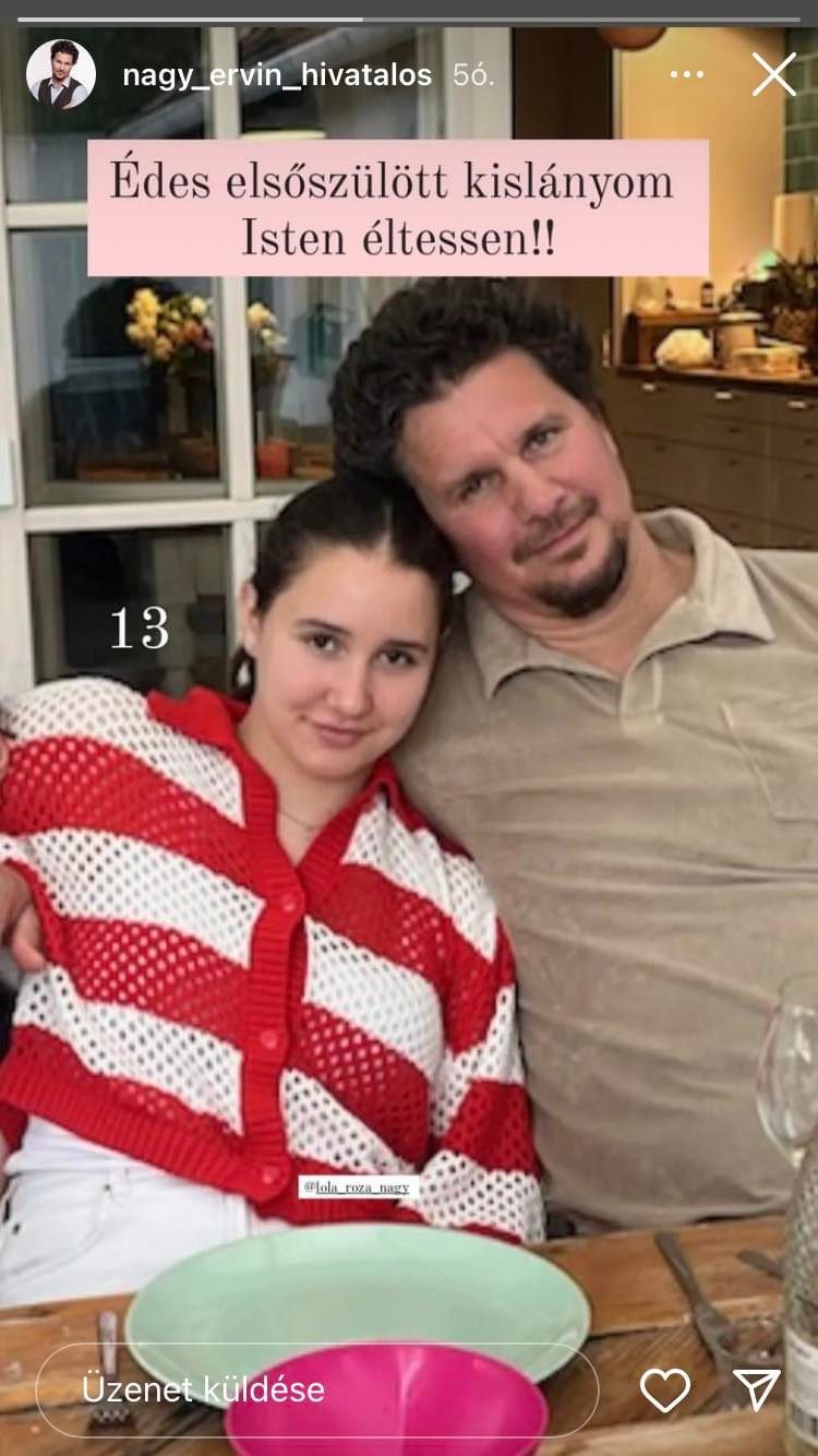 Nagy Ervin és elsőszülött lánya
