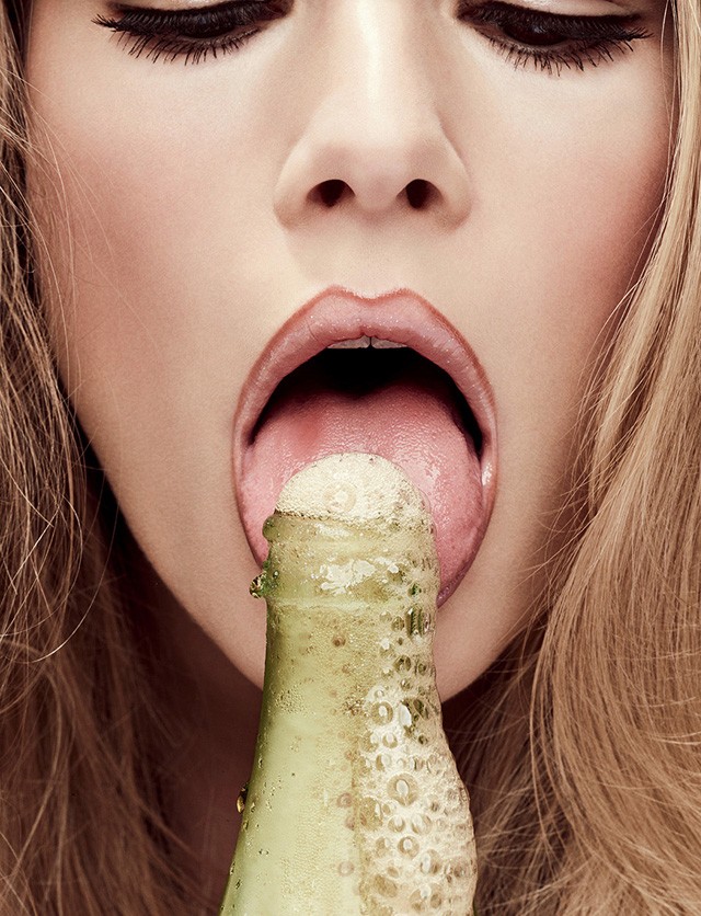 foodporn, kajapornó, love magazin, fotósorozat, editorial, anna ewers, sara sampaio, stella maxwell, szépséganyag, szájfény, rúzs, fotók