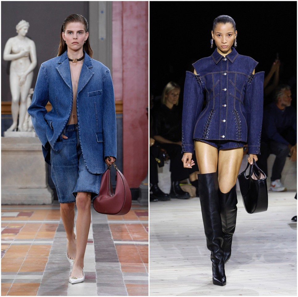 Valentino és Alexander McQueen kifutóján a farmer rövidnadrágok