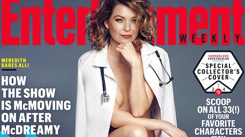 A Grace klinika sztárja meztelenül az EW címlapján