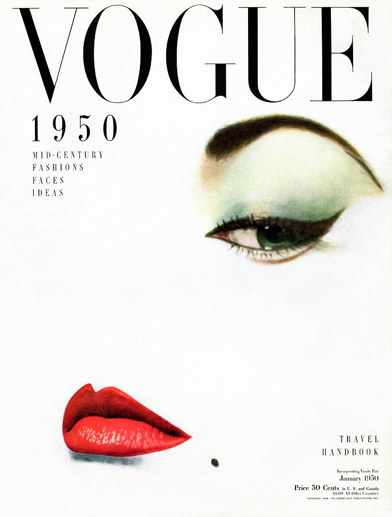 1950-ben a VOGUE címlapján Jean Patchett fotómodell is szerepelt