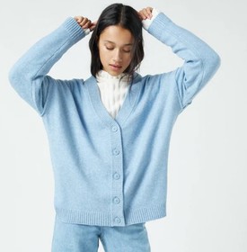 Kék, lágy szövetű, kötött kardigán PULL AND BEAR 7 995 Ft