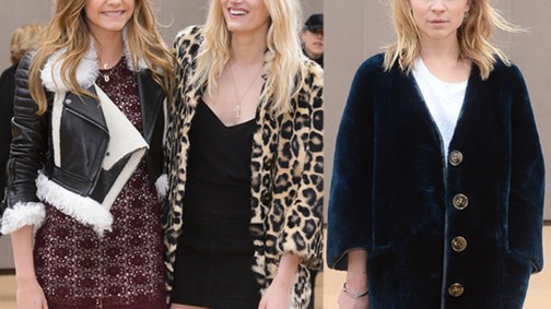 Vagány csajok a Burberry bemutatón