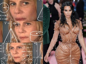 Így csináltak Kim Kardashian derekából ennyire vékonyat - Így készült a sztár a Met gálára