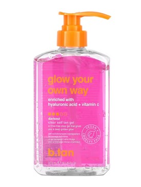 Glow Your Own Way átlátszó önbarnító gél B.TAN -btan.rocks  