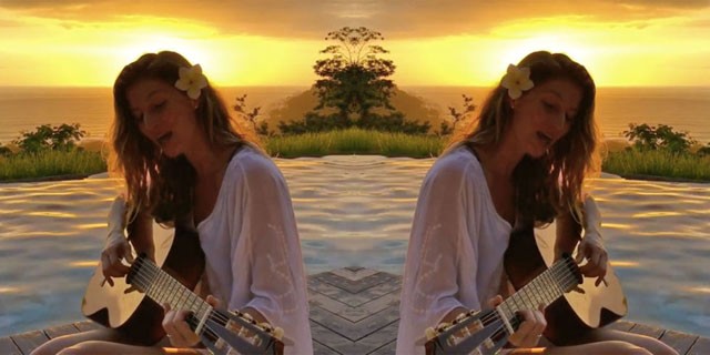 Gisele Bundchen gitárral