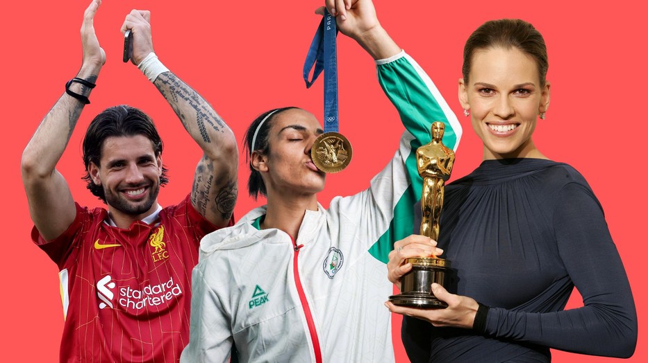 A sport és a popkultúra hősei egy képen: Szoboszlai Dominik, Imane Khelif és Hilary Swank – amikor a pálya, a dobogó és a vörös szőnyeg ugyanannak a történetnek a részei