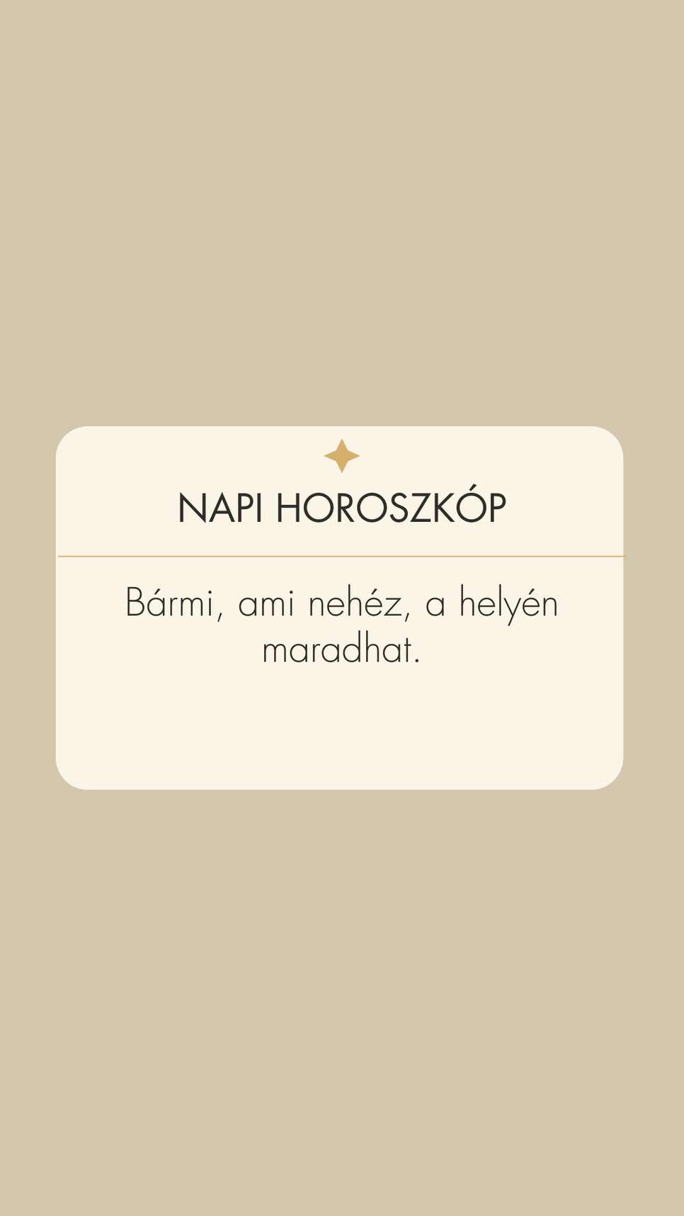 Ez a napi horoszkóp üzenete