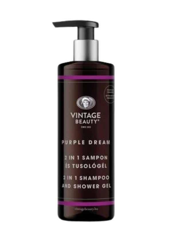 Purple Dream 2 IN 1 sampon és tusfürdő gél VINTAGE BEAUTY 14 900 Ft/250 ml (59,6 FT/1 ml)