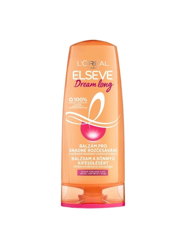 Elseve Dream Long balzsam hosszú és nagyon hosszú hajra L’OREAL PARIS 1549 Ft/ 400 ml (3,87 Ft/ 1 ml) a Rossmann üzleteiben és online, GLAMOUR kuponnal 25% kedvezménnyel 1161,75 Ft