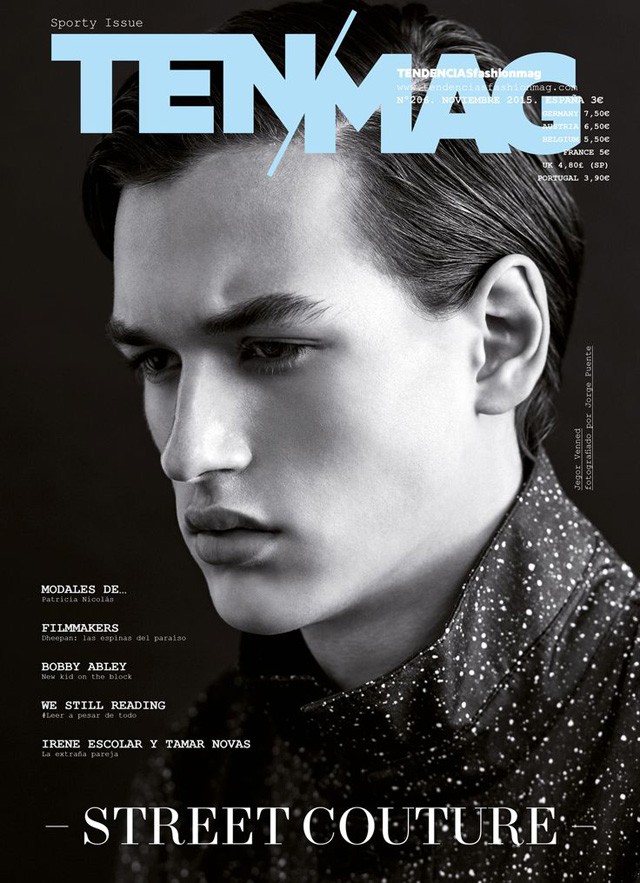 jegor venned, vogue, címlap, férfi modell, dán modell