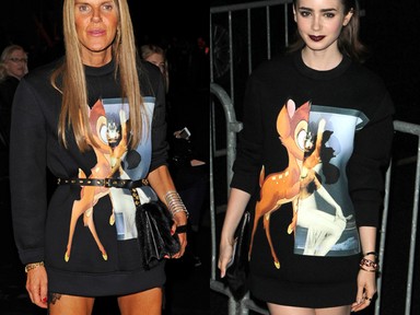 Lily Collins és Anna Dello Russo mindketten Bambi-rajongók