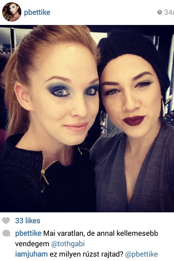 Pohorelli Betti, a MAC sminkese és Tóth Gabi