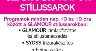 Nyereménnyel várunk a WestEndben a GLAMOUR Stílussaroknál a GLAMOUR-napok alatt!