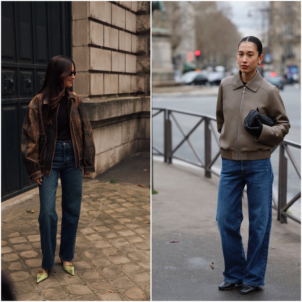 A vintage hatású bőrdzseki mesésen mutat együtt ezzel a farmer fazonnal