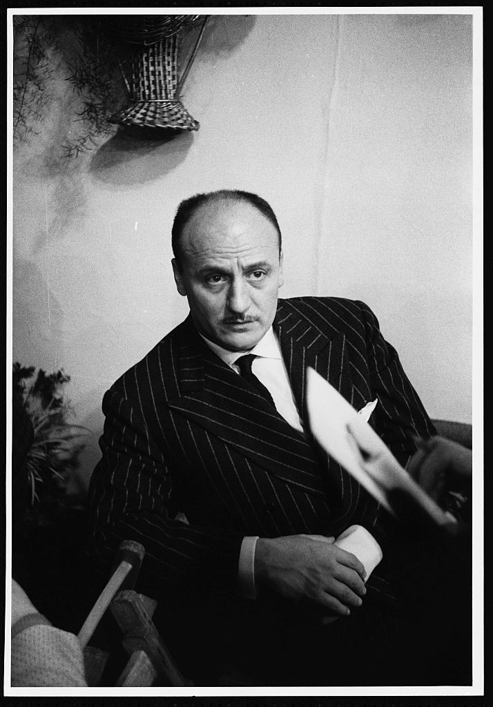 Pierre Balmain (1914-1982) francia divattervező portréja az 1960-as évekből