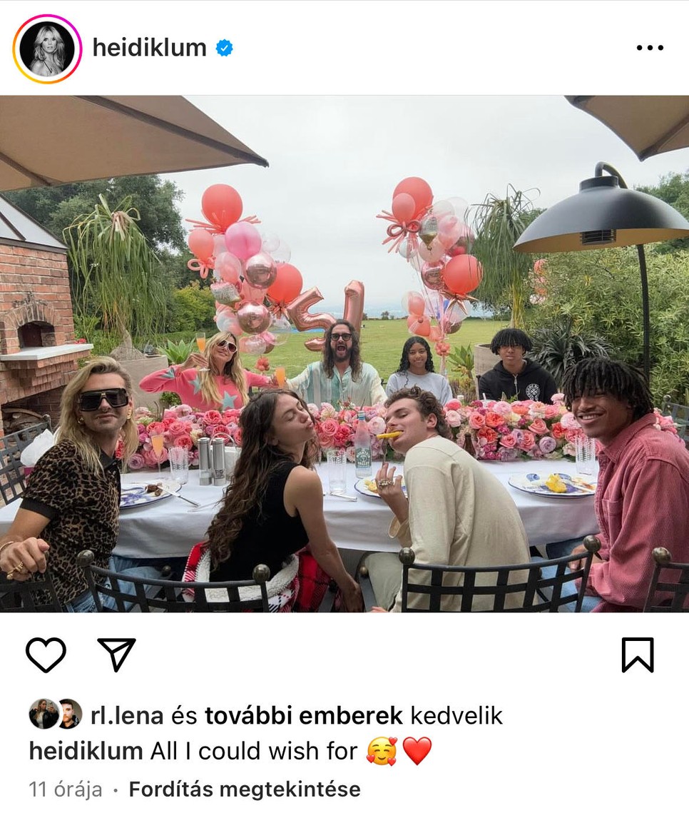 Felhőtlenül ünnepli a család Heidi Klum 51. születésnapját