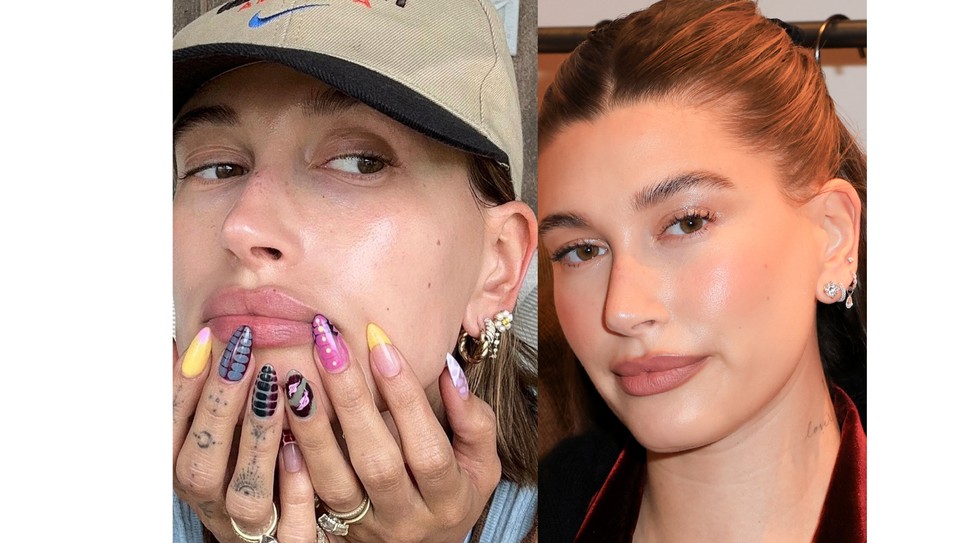 Hailey Bieber gyakran kombinál különböző apró fülbevalókat és fülgyűrűket, hogy egyedi stílust hozzon létre